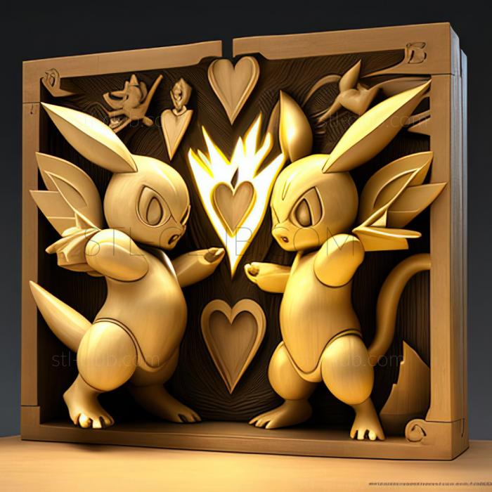 3D model The Club Battle Hearts of Fury Emolga Versus Sawk Clima (STL)